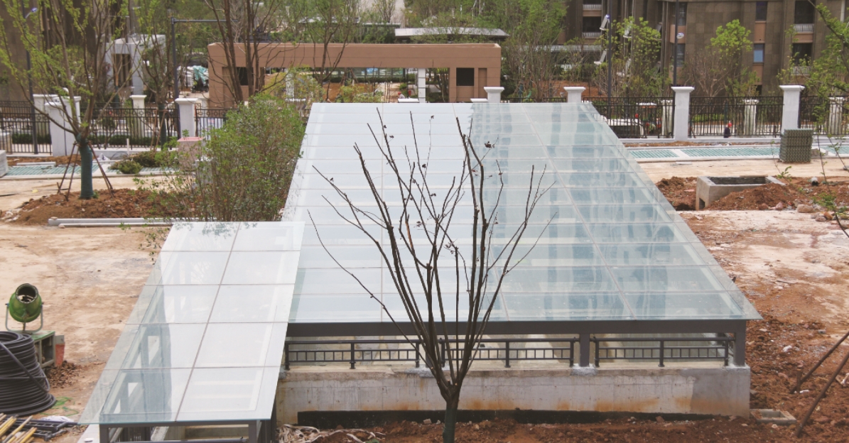 安徽建工（安庆）投资发展集团有限公司-合肥新西站项目-汽车坡道玻璃雨棚